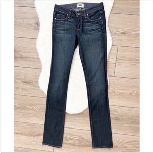 PAIGE Skyline Straight Jeans in Dark Wash Denim Size 25